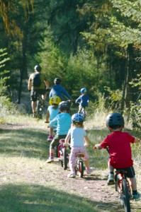 Junior Johnson Trail - kids on bikes